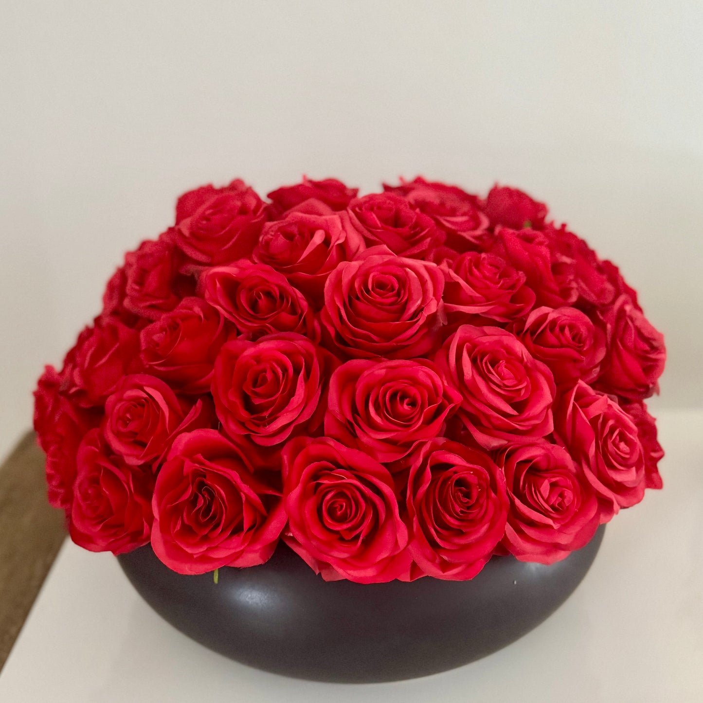 Large Faux Rose Bowl