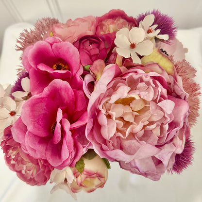 Berry Peony and Ranunculus Arrangement